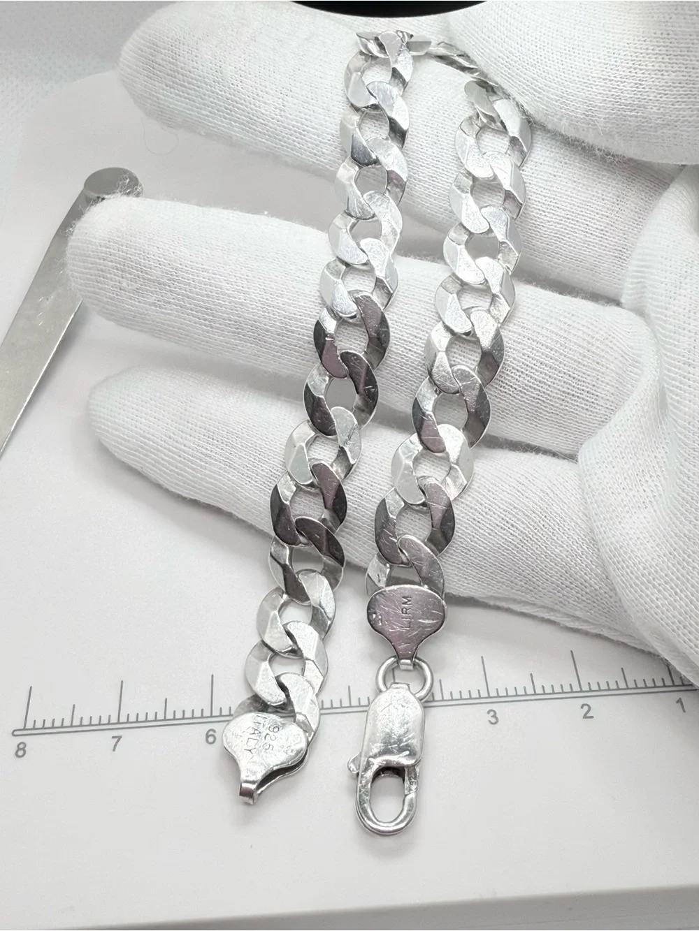 Italian Made Sterling Silver Cuban Link Bracelet - Silver!